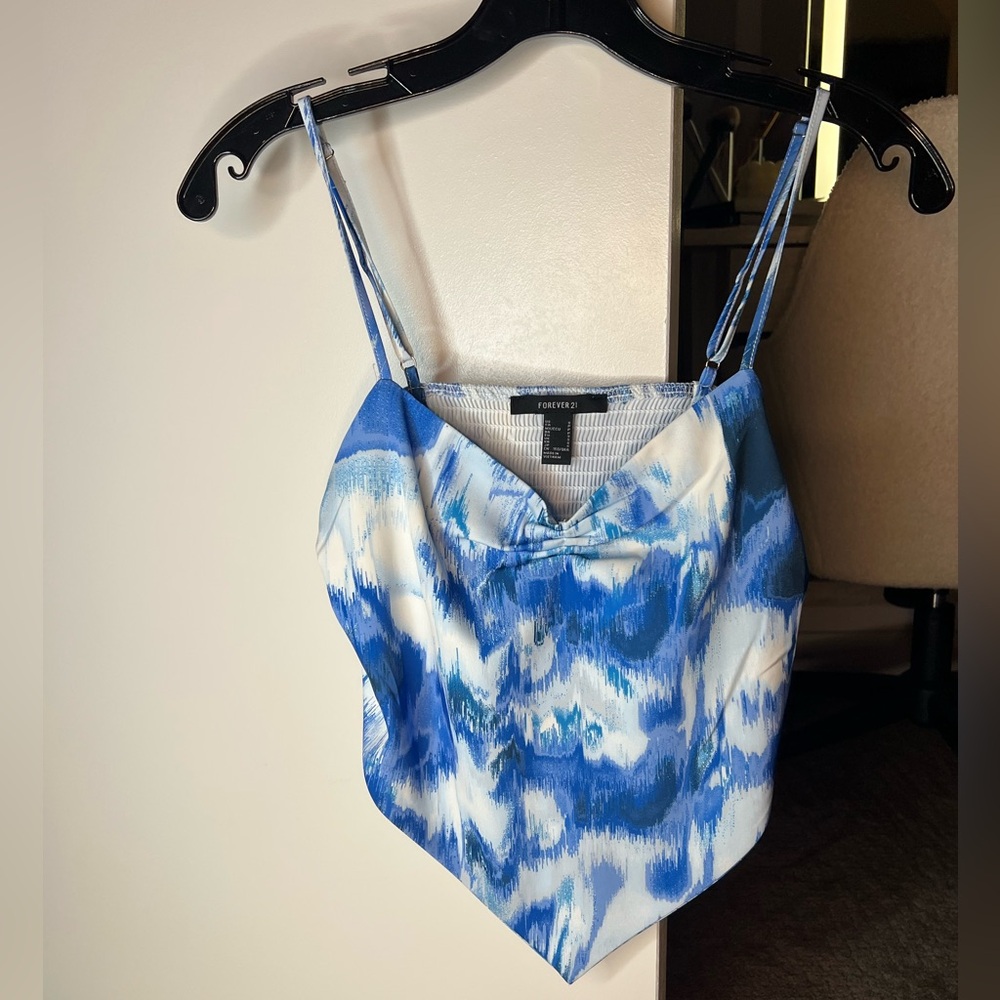 Forever 21 Blue and White Tank